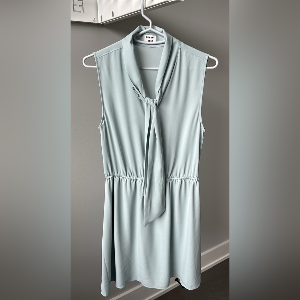 Sunday Best Light blue/Aqua Tie Front Blouse